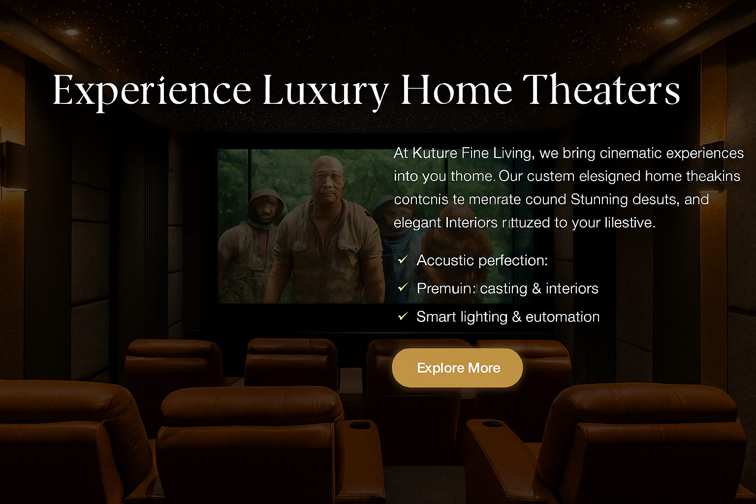 Luxury Home Theater Design by Kulture Fine Living